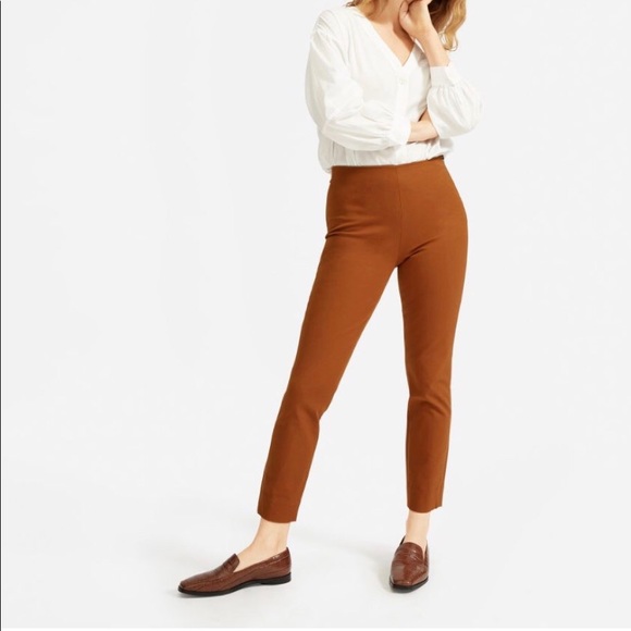 Everlane Pants - Everlane side zip stretch cotton pant ankle cocoa